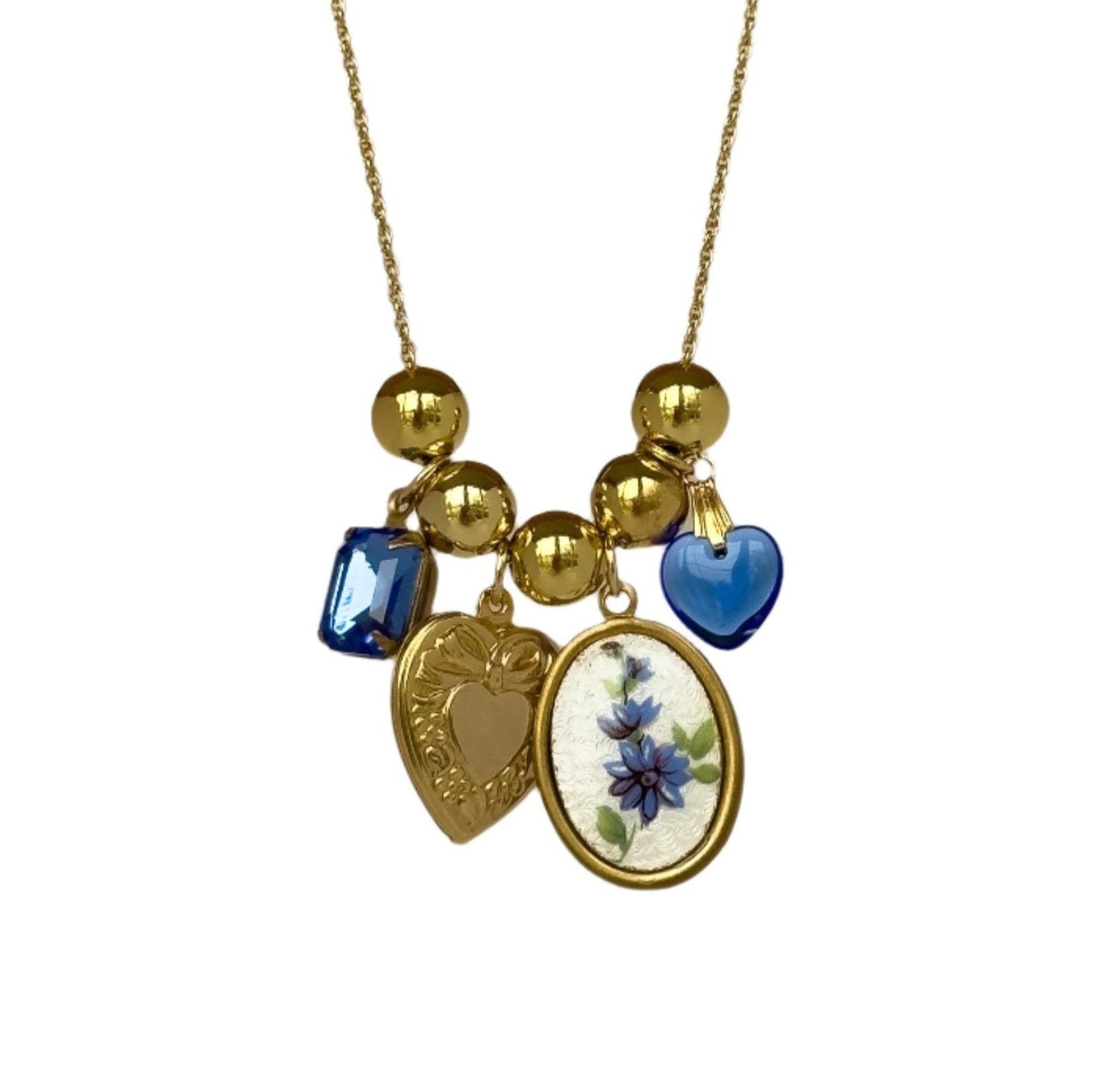 Blue Jean Charm Necklace