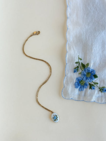 Baby Blue Pendant Necklace